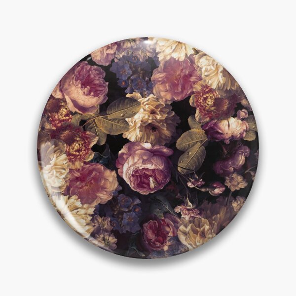 Item preview, Antique Lush Midnight Baroque Flower Botanical Night Garden 3 Nightgarden designed and sold by UtArt.