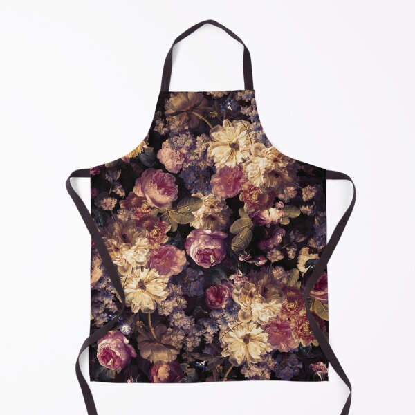 Item preview, Antique Lush Midnight Baroque Flower Botanical Night Garden 3 Nightgarden designed and sold by UtArt.