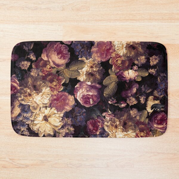 Item preview, Antique Lush Midnight Baroque Flower Botanical Night Garden 3 Nightgarden designed and sold by UtArt.