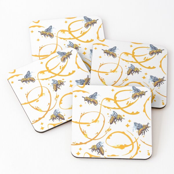 Item preview, Light Honey Bee Pattern designed and sold by grafikis.