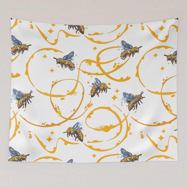 Item preview, Light Honey Bee Pattern designed and sold by grafikis.