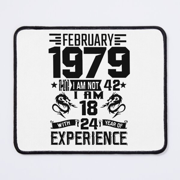 Item preview, Born in February 1979 I am Awesome 42 Years of Being Awesome Birthday Anniversary Gift Idea Holiday Fun Party Premium Apparel Funny Xmas designed and sold by DesignByHeartUK.