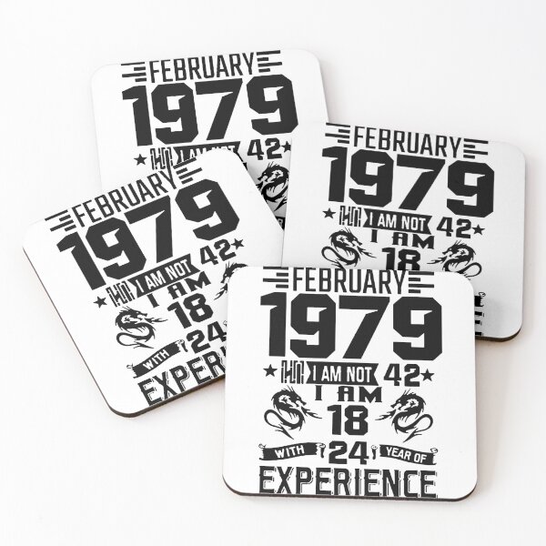 Item preview, Born in February 1979 I am Awesome 42 Years of Being Awesome Birthday Anniversary Gift Idea Holiday Fun Party Premium Apparel Funny Xmas designed and sold by DesignByHeartUK.