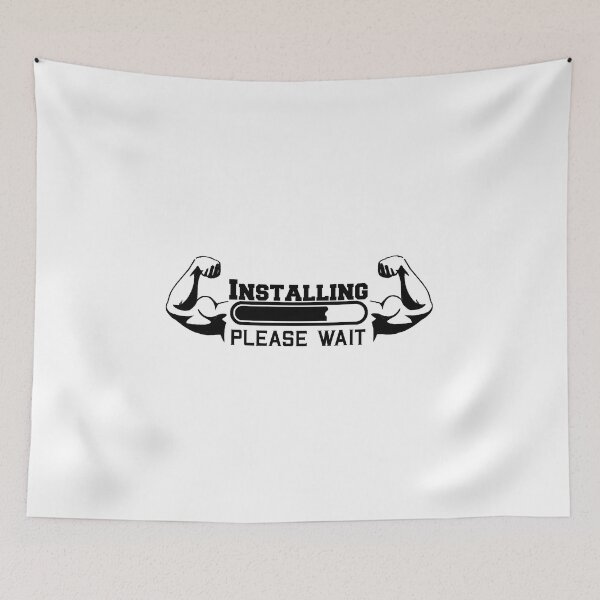Item preview, Installing Muscles please wait, fitness motivation designed and sold by aliaiffa.