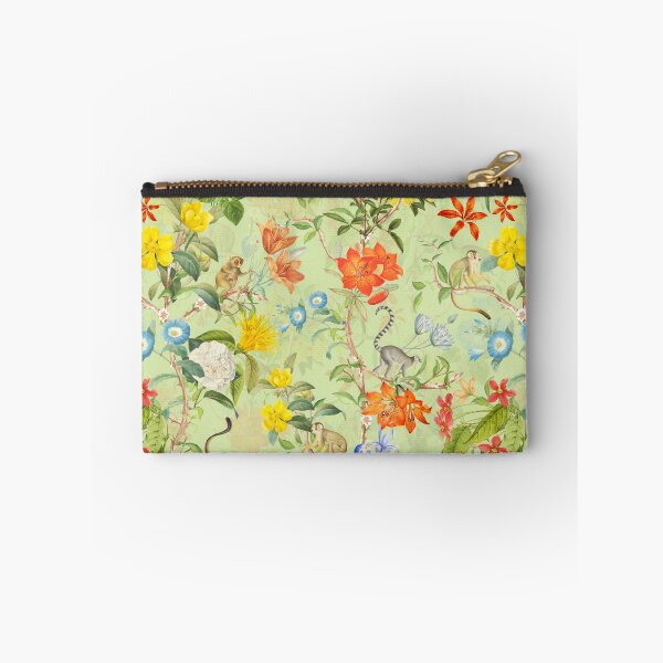 Item preview, Chinoiserie Monkeys Botanical Garden Pattern green designed and sold by UtArt.
