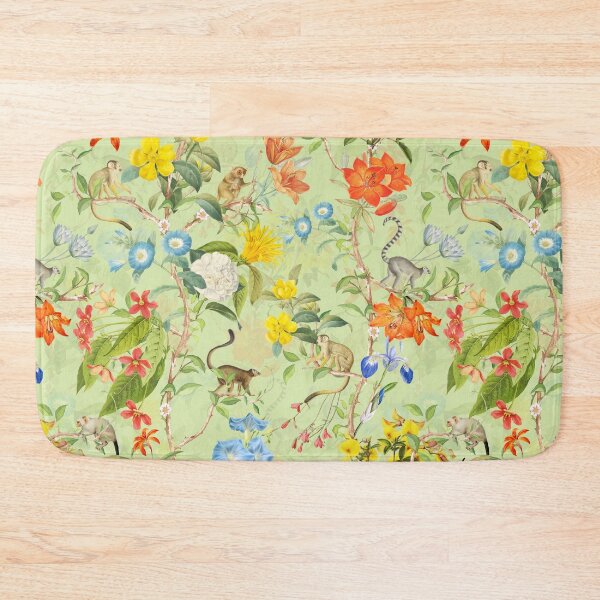 Item preview,  Chinoiserie Monkeys Botanical Garden Pattern green designed and sold by UtArt.