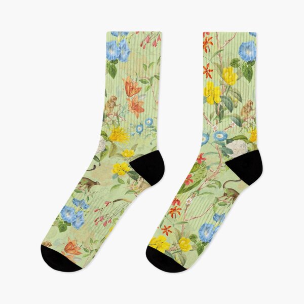 Item preview,  Chinoiserie Monkeys Botanical Garden Pattern green designed and sold by UtArt.