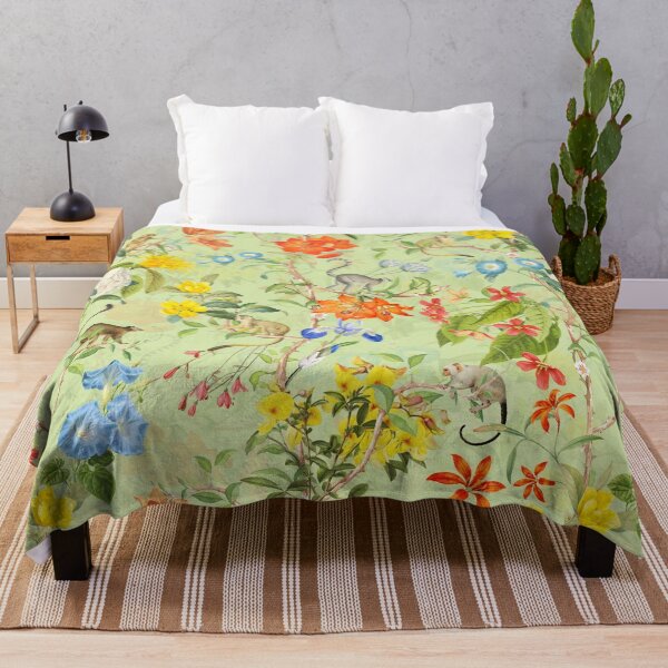 Item preview,  Chinoiserie Monkeys Botanical Garden Pattern green designed and sold by UtArt.