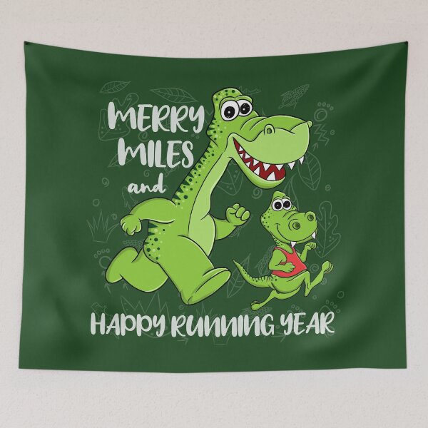 Item preview, Merry Miles and Happy Running Year - Christmas New Year Running  Gift designed and sold by asprse.