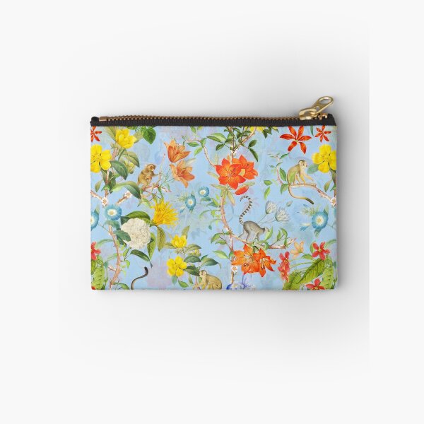 Item preview, Chinoiserie Monkeys Botanical Garden Pattern blue Nightgarden designed and sold by UtArt.