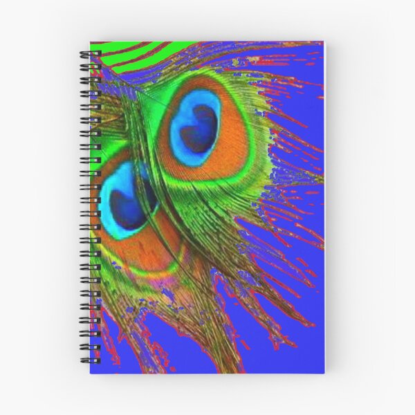 Item preview,   GREEN PEACOCK FEATHERS PATTERN BLUE ART   designed and sold by sharlesart.