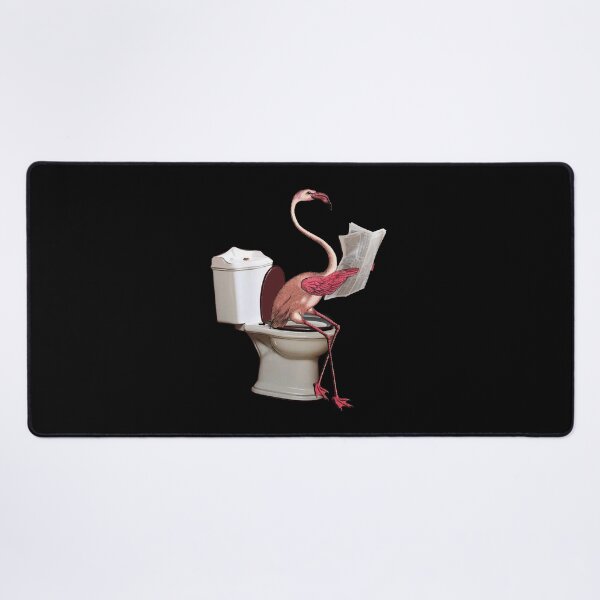 Item preview, Flamingo at the toilet, funny,  designed and sold by Collagedream.