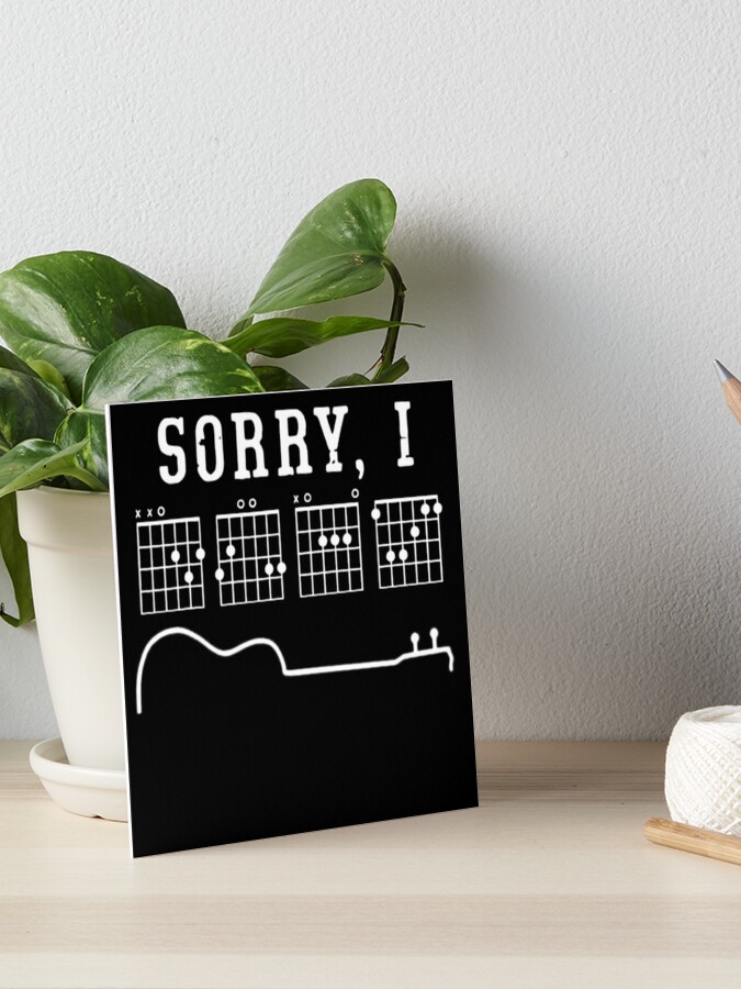 Sorry I-DGAF Funny Hidden Message Guitar Chords For Lover T-Shirt,Funny  Musician Short  Poster for Sale by Djikou