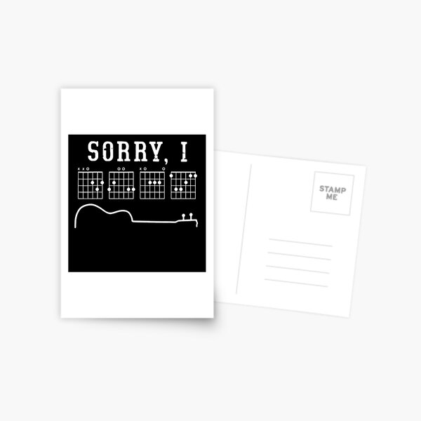 Sorry I-DGAF Funny Hidden Message Guitar Chords For Lover T-Shirt,Funny  Musician Short  Poster for Sale by Djikou