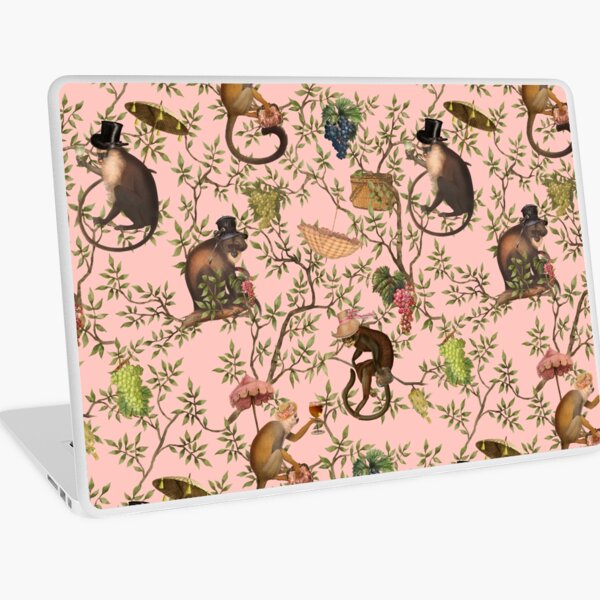 Item preview, Copy of Vintage Chinoiserie Monkeys Botanical Garden pink Nightgarden designed and sold by UtArt.