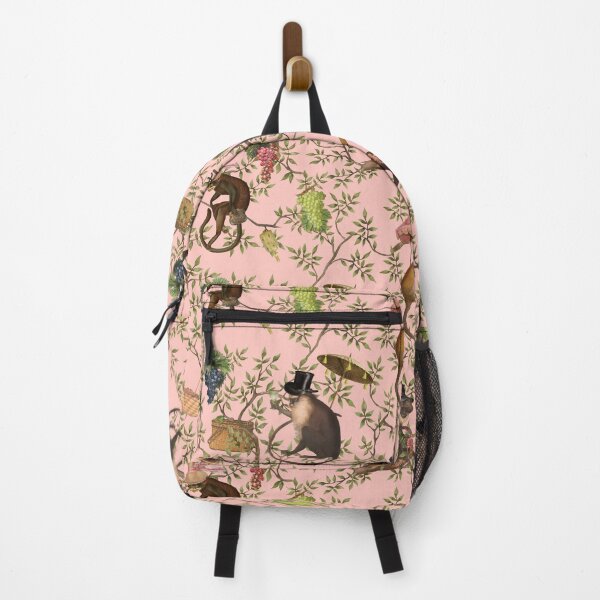 Item preview, Copy of Vintage Chinoiserie Monkeys Botanical Garden pink Nightgarden designed and sold by UtArt.