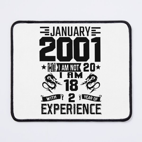 Item preview, Born in January 2001 I am Awesome 20 Years of Being Awesome Birthday Anniversary Gift Idea Holiday Fun Party Premium Apparel Funny Xmas designed and sold by DesignByHeartUK.