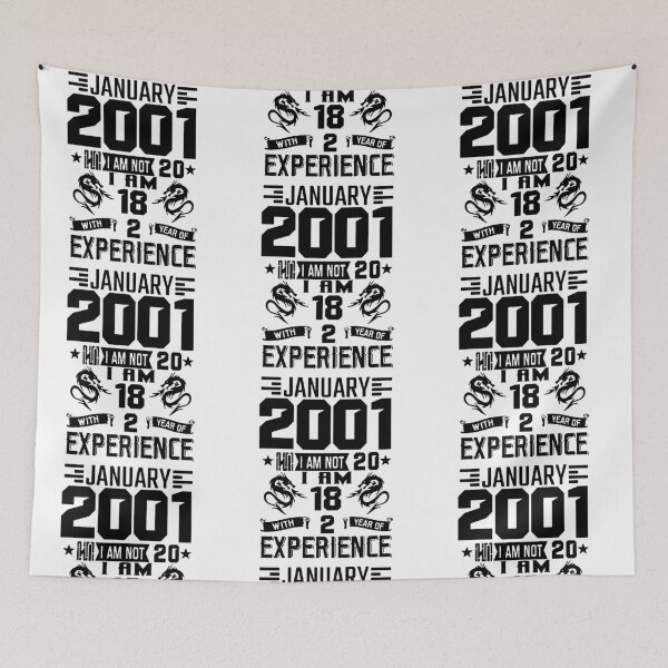 Item preview, Born in January 2001 I am Awesome 20 Years of Being Awesome Birthday Anniversary Gift Idea Holiday Fun Party Premium Apparel Funny Xmas designed and sold by DesignByHeartUK.