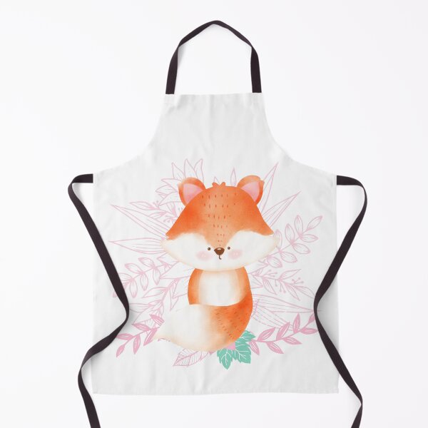 Item preview, Cute Baby Fox with Flowers White designed and sold by OutofFocusShop.