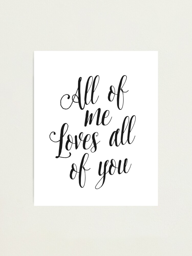  It's Your Love Script Heart Song Lyric Quote Wall Art Gift  Print : Home & Kitchen