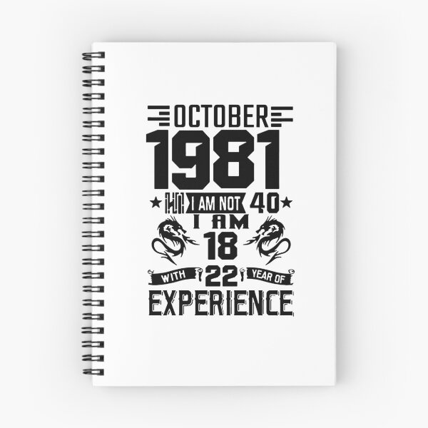Item preview, Born in October 1981 I am 18 year with 22 years of experience Awesome 41 Years of Being Awesome Birthday Anniversary Gift Idea Holiday Fun Party Premium Apparel Funny Xmas designed and sold by DesignByHeartUK.