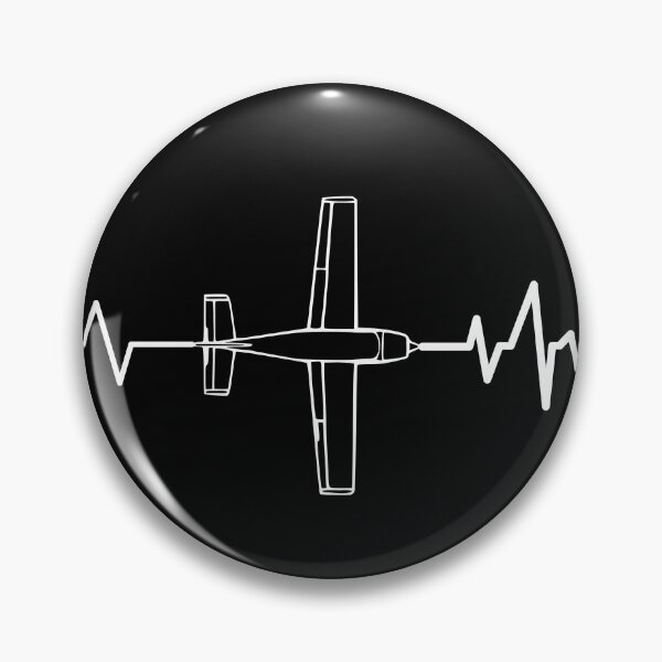 Item preview, Heartbeat  AirPlane with Pulses Black and white designed and sold by Hohohaxi.