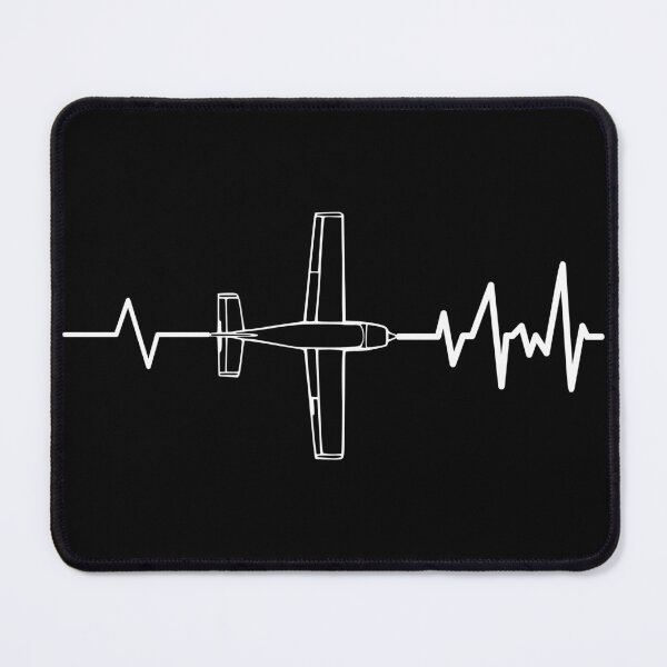 Item preview, Heartbeat  AirPlane with Pulses Black and white designed and sold by Hohohaxi.