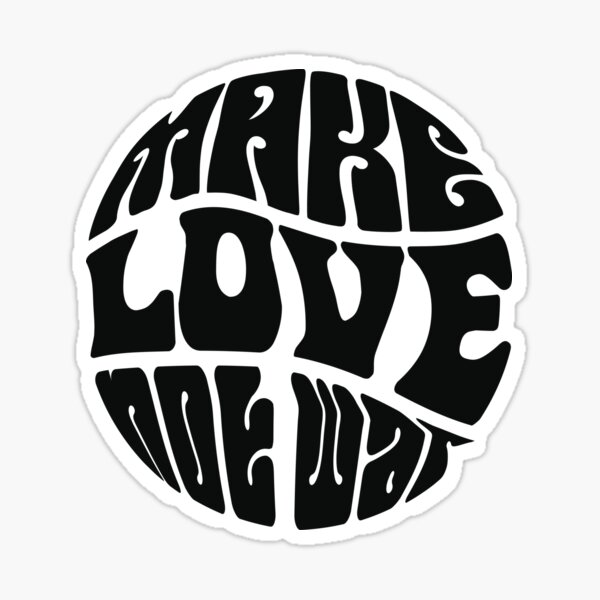 Colorful Illustration Make Love Not War In Retro Hippie Style Of 70s - Foto 3