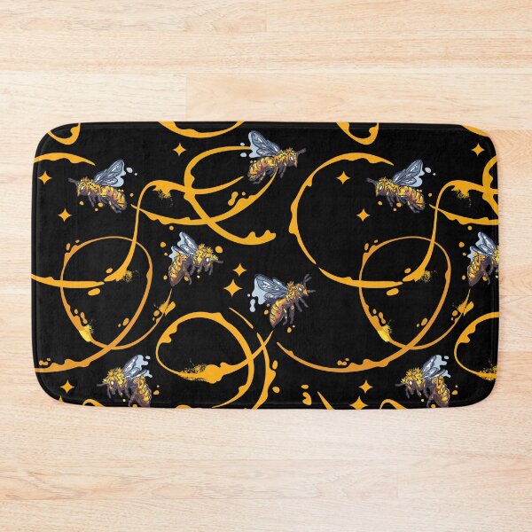 Item preview, Dark Honey Bee Pattern designed and sold by grafikis.