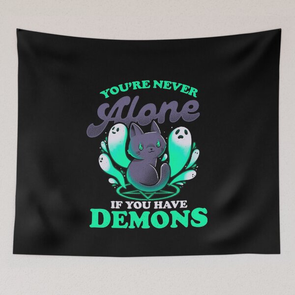Item preview, Me And My Demons - Cute Evil Cat Gift designed and sold by EduEly.