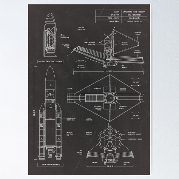 Item preview, James Webb Space Telescope (Blackboard. Vertical) designed and sold by BGALAXY.