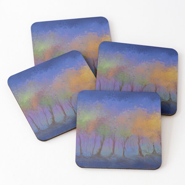 Item preview, Blue Light Trees Abstract Modern Landscape designed and sold by Eduardo Tavares.