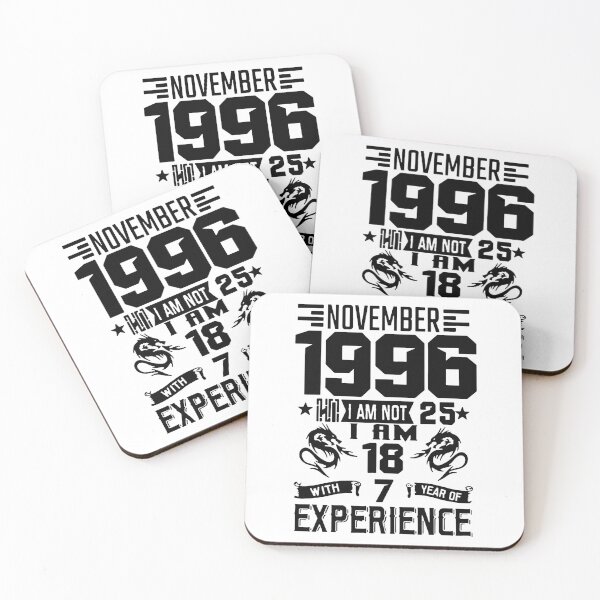 Item preview, Born in November 1996 18 years with 7 years of experience I am Awesome 26 Years of Being Awesome Birthday Anniversary Gift Idea Holiday Fun Party Premium Apparel Funny Xmas designed and sold by DesignByHeartUK.