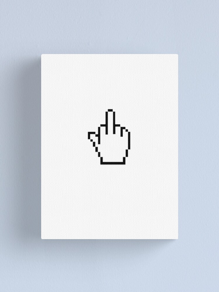 "pixel middle finger" Canvas Print by salvva | Redbubble