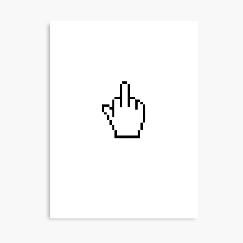"pixel middle finger" Canvas Print by salvva | Redbubble