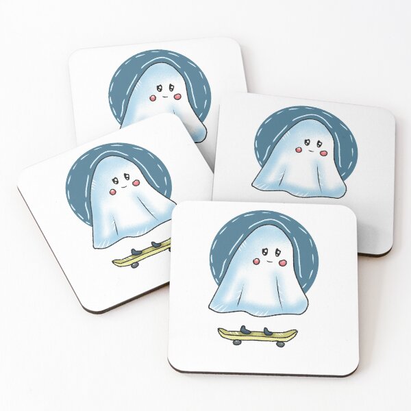 Item preview, Cute ghost on a skateboard designed and sold by booboosarts.