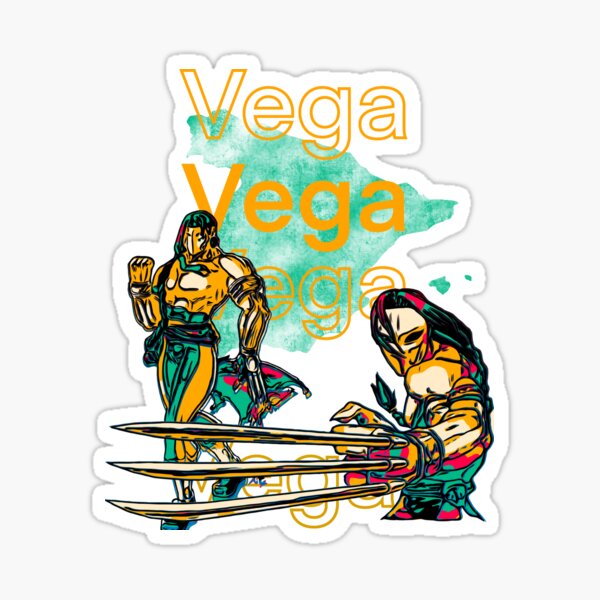 VEGA Street Fighter Sticker Decal Laptop Sticker Water Bottle 