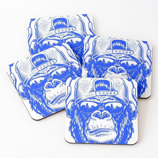Item preview, Gorilla head in Blue designed and sold by PherppaXz.