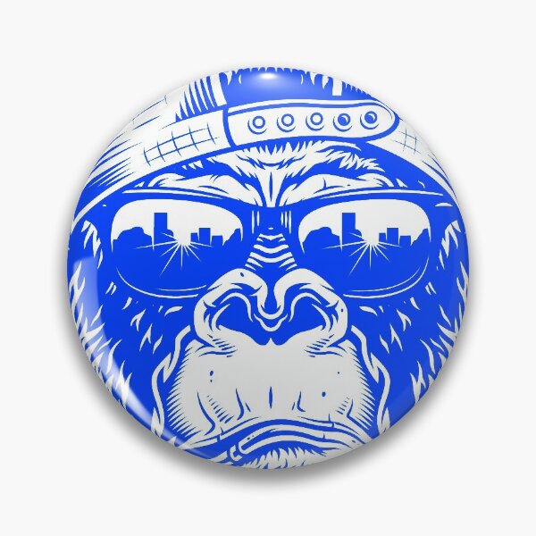 Item preview, Gorilla head in Blue designed and sold by PherppaXz.