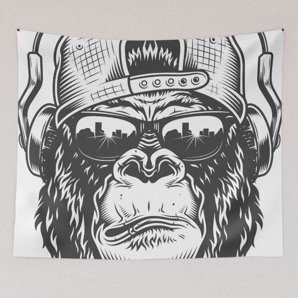 Item preview, Gorilla head in monochrome designed and sold by PherppaXz.