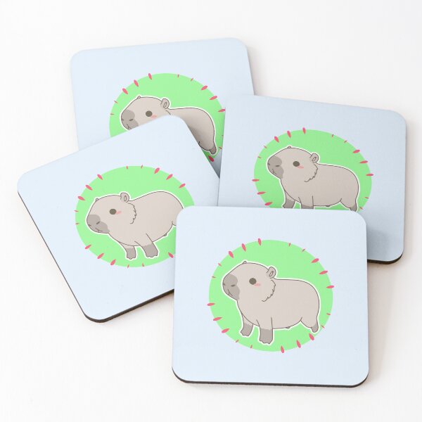 Aperçu de l'œuvre Introverti mais prêt à discuter Capybaras Cute Pack créée et vendue par Artventurous.