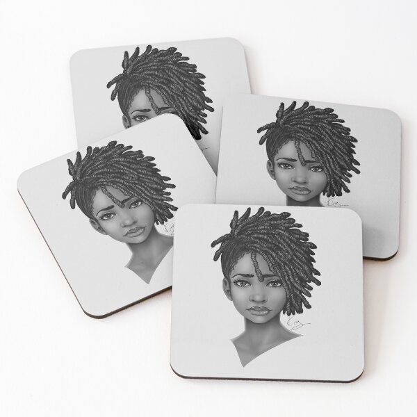 Item preview, Loc Style | Beautiful Black Woman Portrait Art | Black Women art designed and sold by Shakira Rivers.