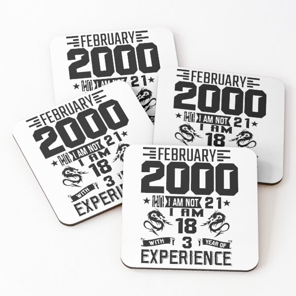 Item preview, Born in February 2000 18 years with 3 years of experience I am Awesome 26 Years of Being Awesome Birthday Anniversary Gift Idea Holiday Fun Party Premium Apparel Funny Xmas designed and sold by DesignByHeartUK.