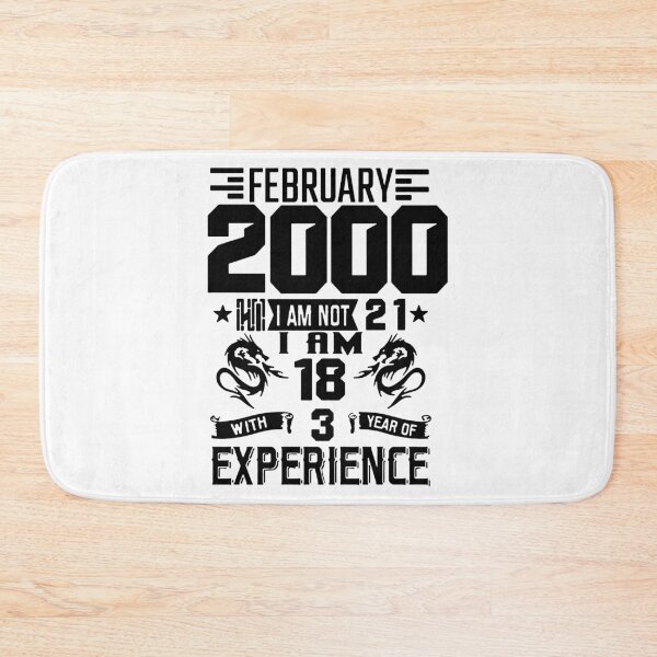 Item preview, Born in February 2000 18 years with 3 years of experience I am Awesome 26 Years of Being Awesome Birthday Anniversary Gift Idea Holiday Fun Party Premium Apparel Funny Xmas designed and sold by DesignByHeartUK.