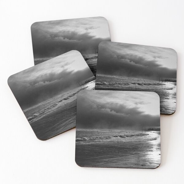 Item preview, Storm Clouds on Cambois Beach in Monochrome designed and sold by Violaman.
