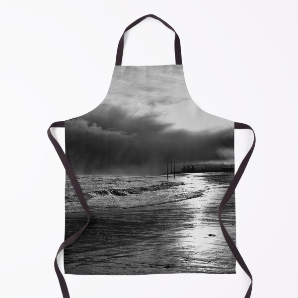 Item preview, Storm Clouds on Cambois Beach in Monochrome designed and sold by Violaman.