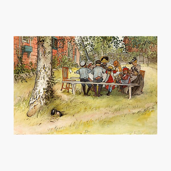 Item preview, Breakfast under the Big Birch - Carl Larsson designed and sold by brushandframes.