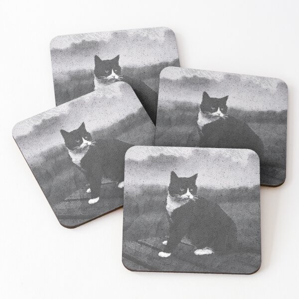 Item preview, Tuxedo Cat watercolor style designed and sold by A. Koh.