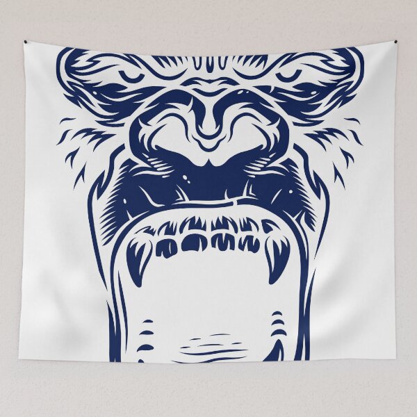 Item preview, Face of gorilla on blue designed and sold by PherppaXz.