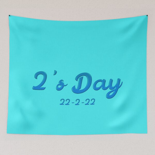 Item preview, 2's Day 22-2-22 in Bubble Blue - Historical Date designed and sold by Trinket-Trickster.